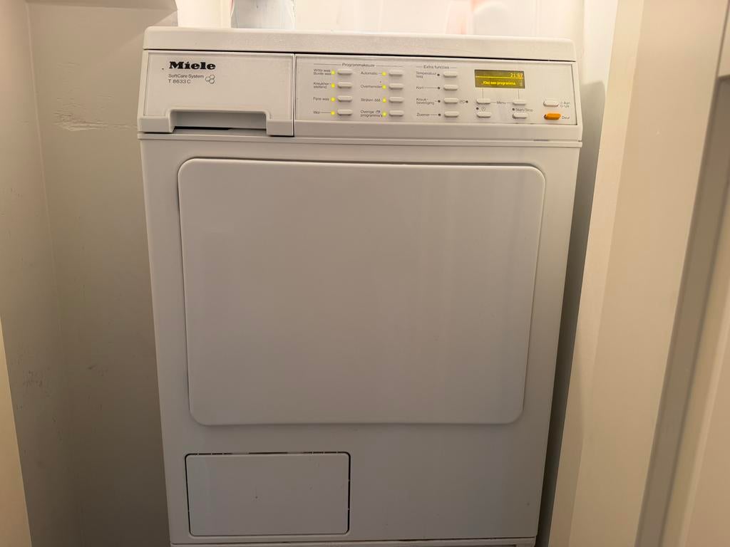 Miele T 8633 C Condensdroger - SoftCare System, Ophalen, 6 tot 8 kg, Gebruikt, Voorlader