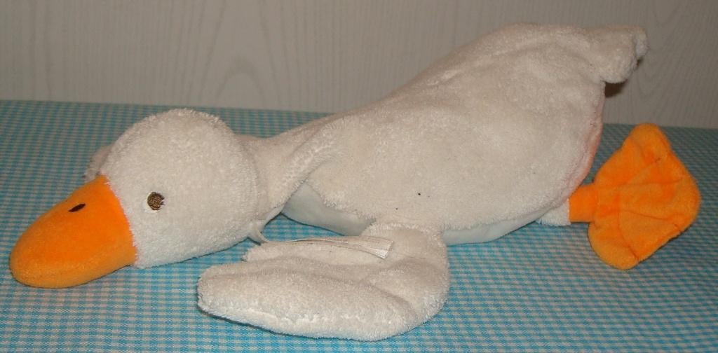 HAPPY HORSE Goose Lazy knuffel liggend GANS, Kinderen en Baby's, Gebruikt, Ophalen of Verzenden, Wasbaar, Middelgroot (20 tot 80 cm)