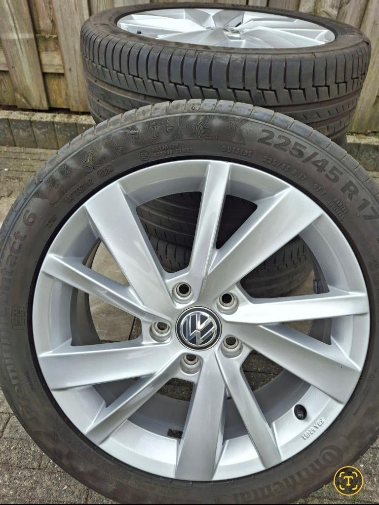 17inch golf 5 6 7 r-line gti gte caddy seat skoda 5x112, Auto-onderdelen, Banden en Velgen, Ophalen, Gebruikt, Banden en Velgen