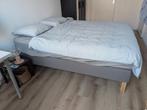 IKEA LYNGÖR bed 160x200 met VALEVÅG matras, Ophalen, Tweepersoons, Zo goed als nieuw, 200 cm