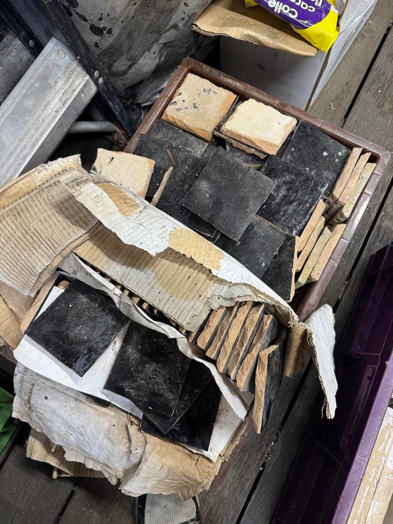 Marokkaanse Zellige tegels Noir zwart 10x10, Ophalen, Overige materialen, Wandtegels, Nieuw