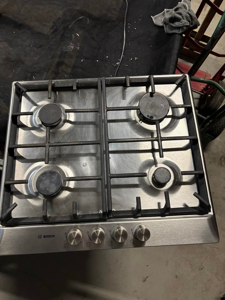 Bosch Gaspit Kookplaat, Witgoed en Apparatuur, Kookplaten, Ophalen, Gebruikt, 4 kookzones, Inbouw