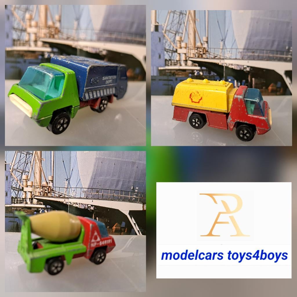 PlayArt 3x Skip/Swing/Slide & Dump Truck 1/64, Verzenden, Gebruikt, Bus of Vrachtwagen