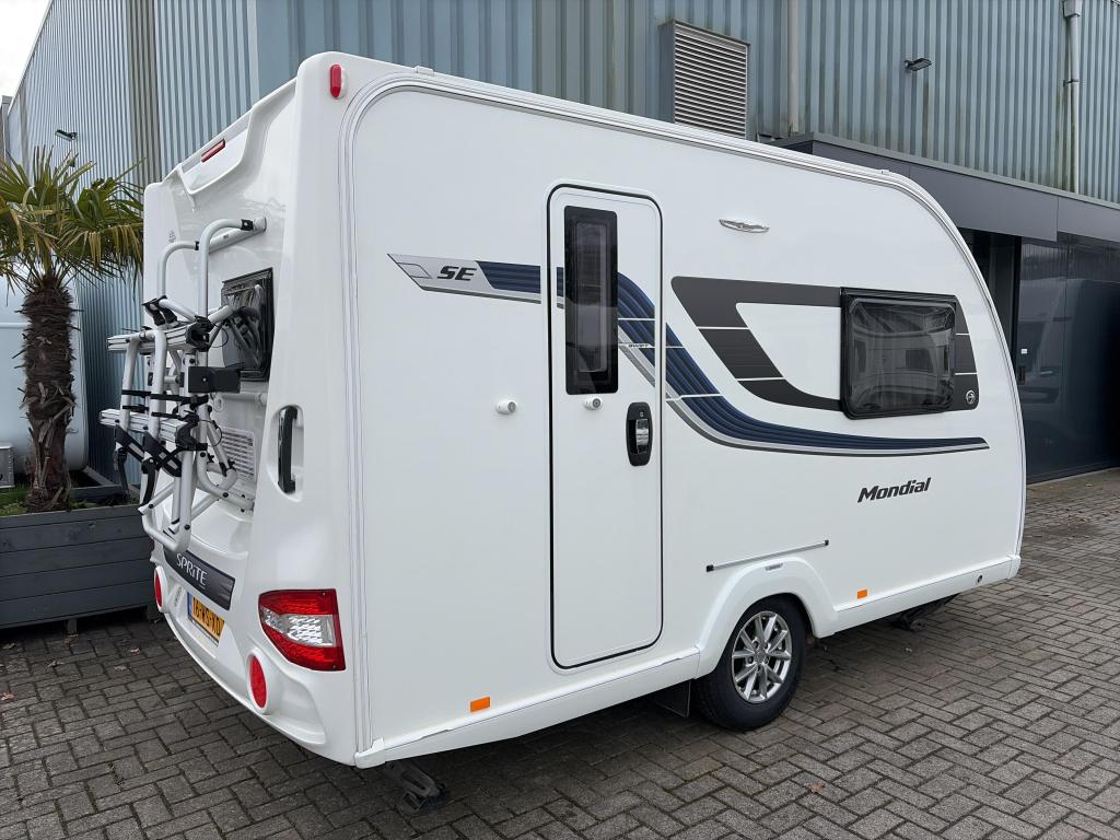 Sprite Mondial 370 SE Mover/Luifel/Fietsdrager, Caravans en Kamperen, Caravans, Standaardzit, Schokbreker, Tot en met 2, Bedrijf