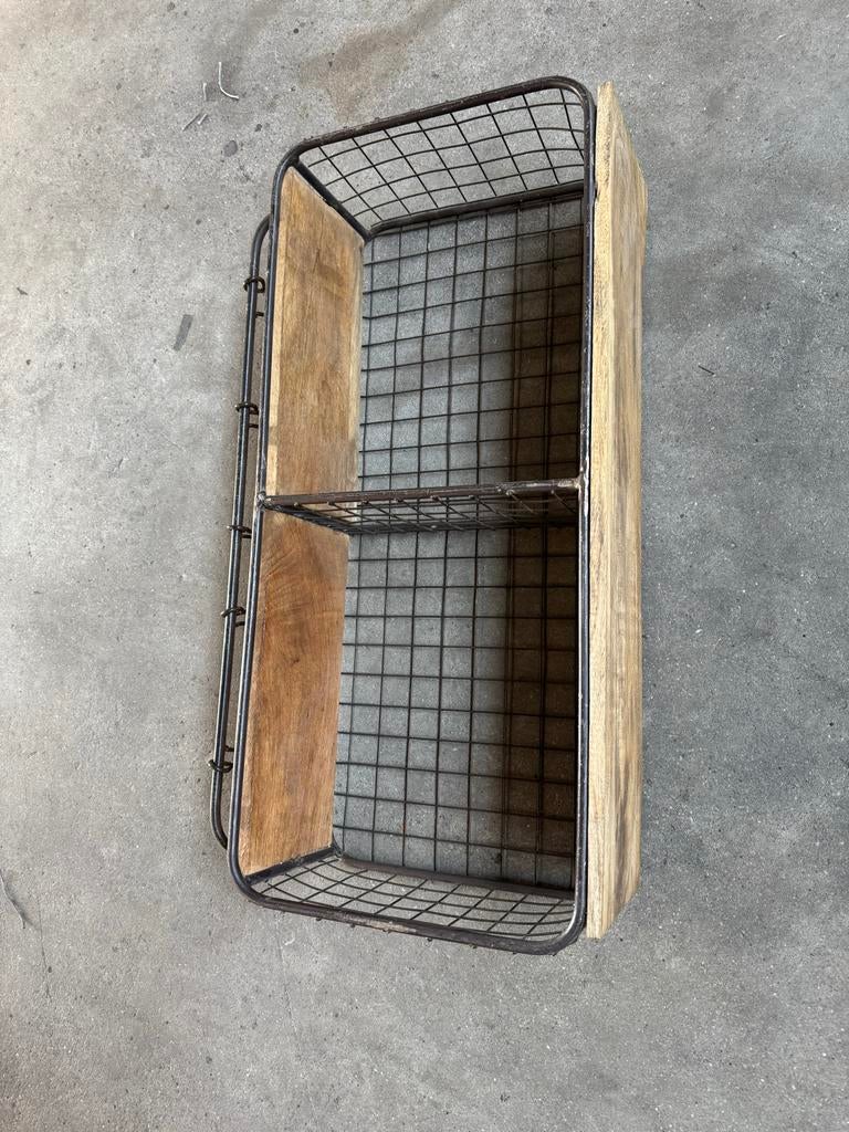 3 Industriele Wandrekjes Hout & Metaal - 76x36x18 cm, Huis en Inrichting, Woonaccessoires | Wandplanken en Boekenplanken, Ophalen of Verzenden