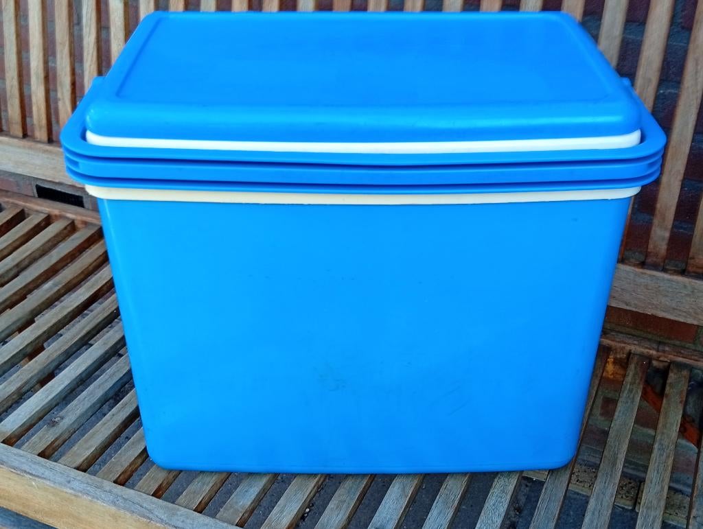 koelbox blauw Camping Picnic, Caravans en Kamperen, Koelboxen, Ophalen, Gebruikt, Koelbox, Koelelement