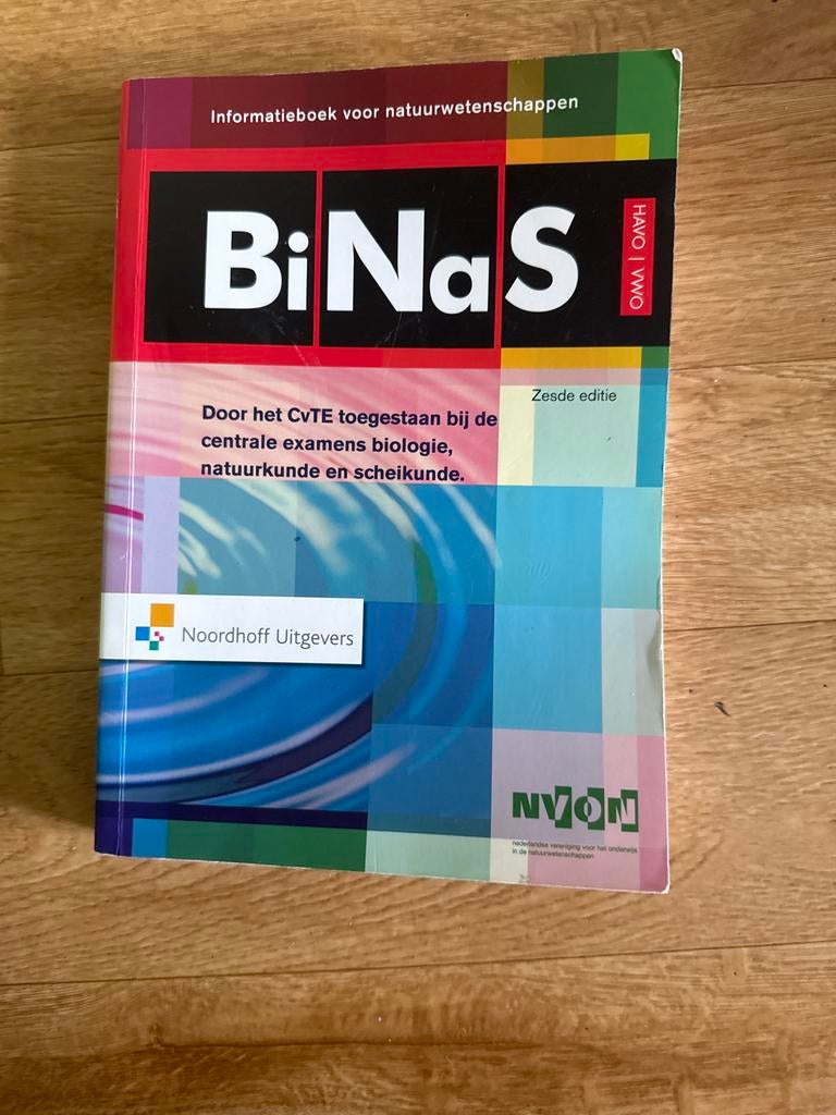 BiNaS HAVO/VWO Zesde editie - Informatieboek, Ophalen of Verzenden, Beta, Zo goed als nieuw, HBO