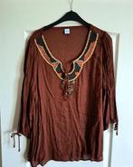 Nieuwe bruine dames blouse met kraaltjes maat 44 46 XL Ibiza, Bruin, Maat 46/48 (XL) of groter, Nieuw, Ophalen of Verzenden