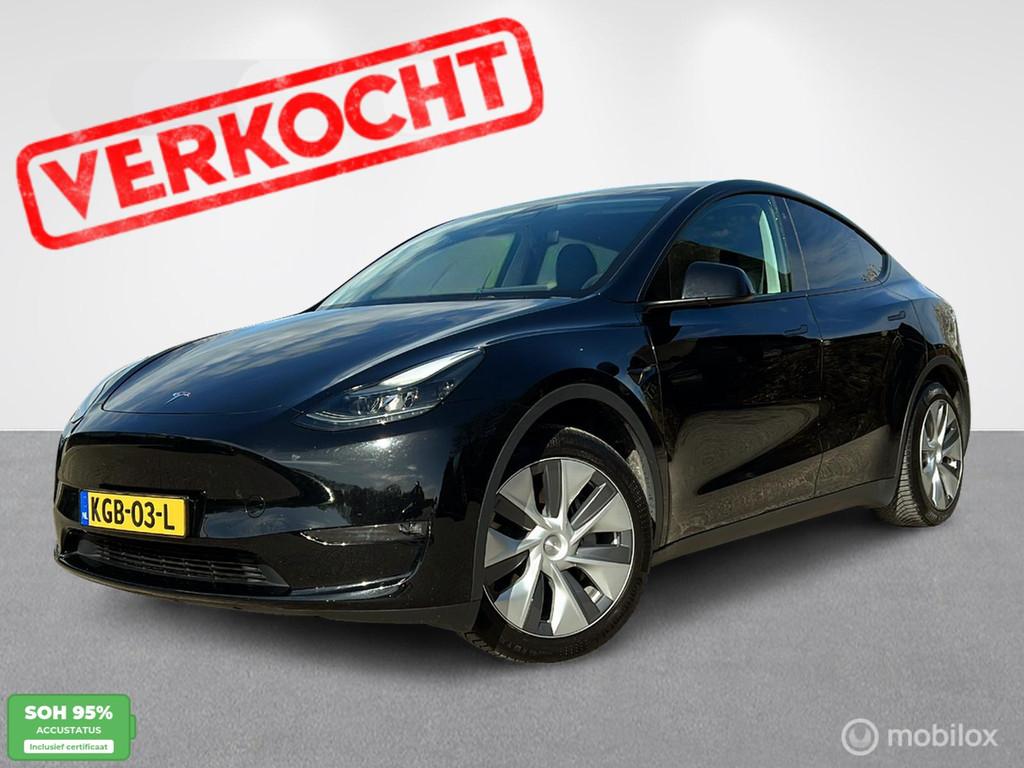 Tesla Model Y Long Range Dual Motor, Auto's, Tesla, Automaat, Gebruikt, Zwart, Navigatiesysteem