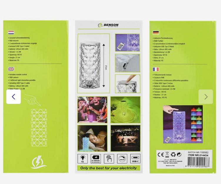 LED tafellamp oplaadbaar, Amsterdam, Nieuw, Benson, Minder dan 50 cm