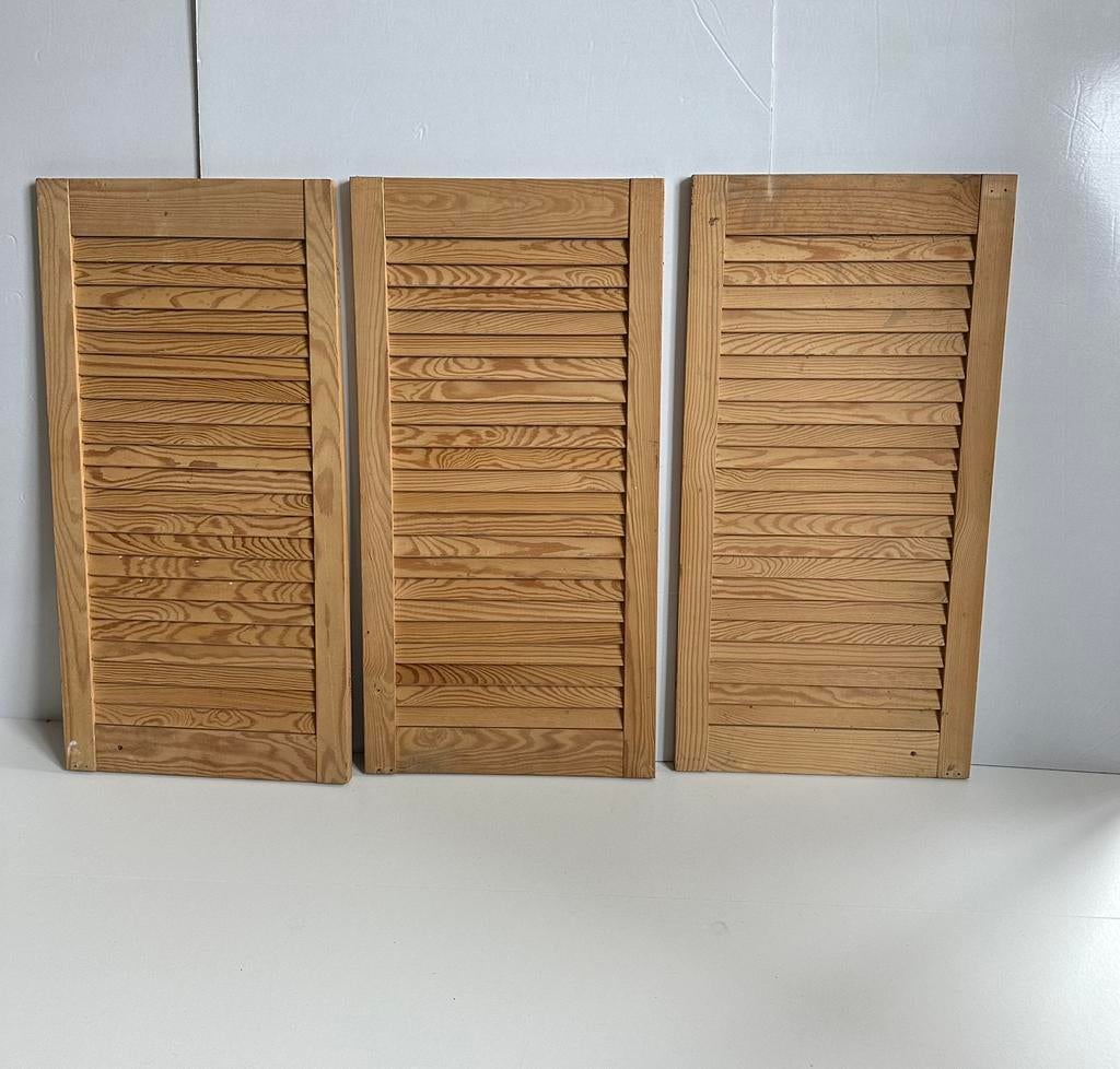 3 Louvre deurtjes, 76x37cm, Ophalen, Gebruikt