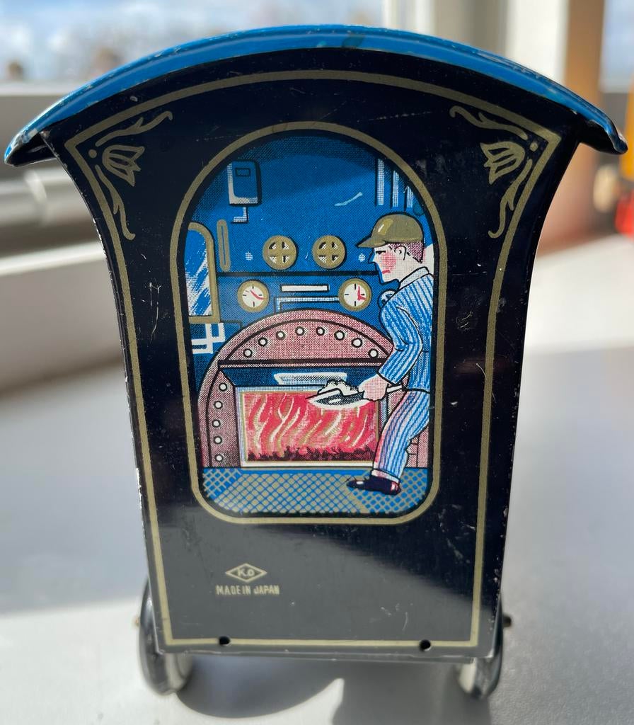 Vintage Japanse Blikken Opwindtrein Choo Choo Bump'n Go Jare, Antiek en Kunst, Ophalen