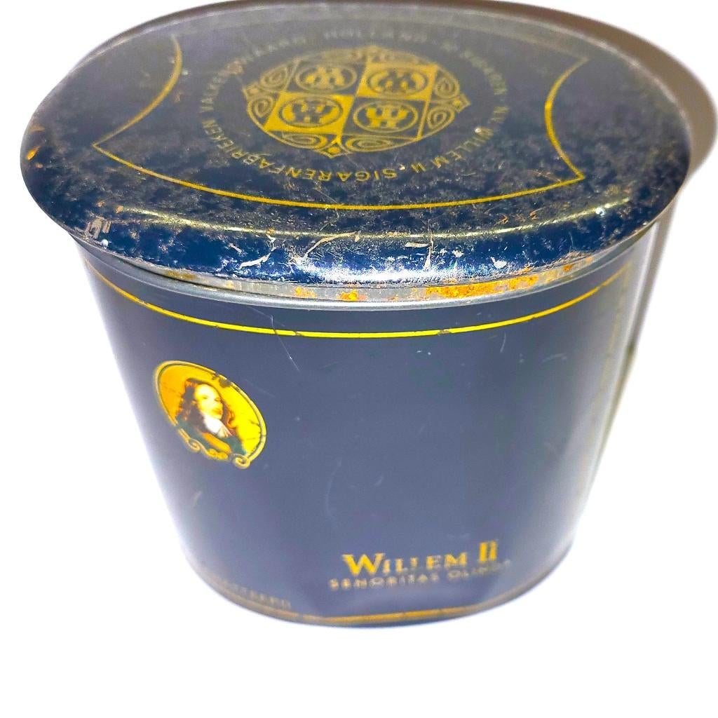 Blik Willem II Vintage antiek blikjes Sigarendoos Asbakken, Ophalen of Verzenden, Gebruikt, Overige