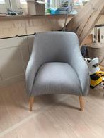 Fauteuil Kave Home Bobly - Grijs, Ophalen, Minder dan 75 cm, Zo goed als nieuw, Stof