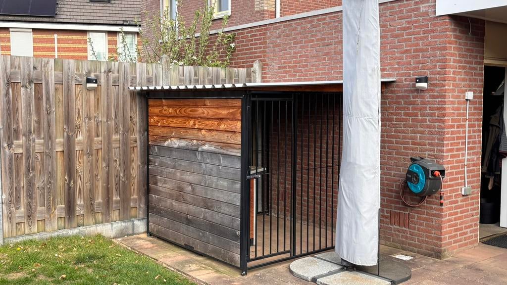 Hondenkennel 2x2m + nachthok | Compleet | Stevig en ruim, Ophalen, Gebruikt, Metaal, Overige typen