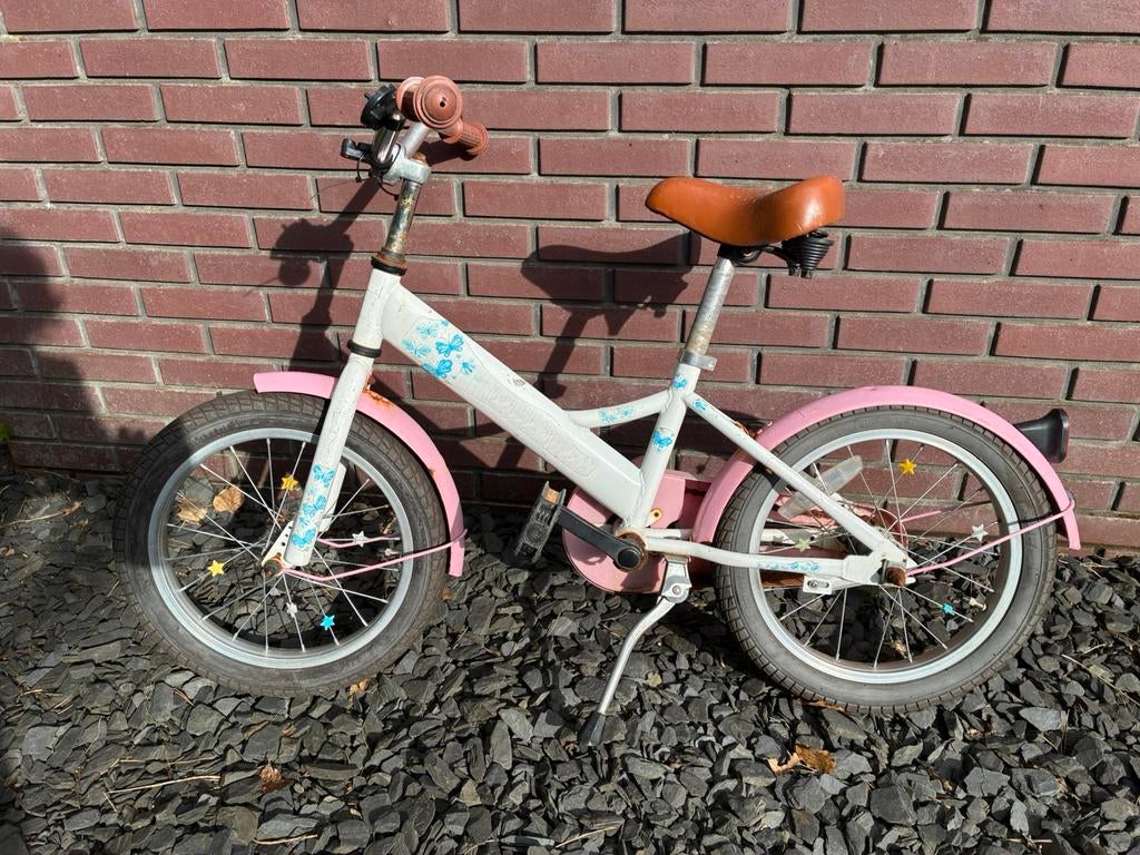 16inch Little Princes roze meisjesfiets, Ophalen of Verzenden, Gebruikt, Terugtraprem, 16 tot 20 inch