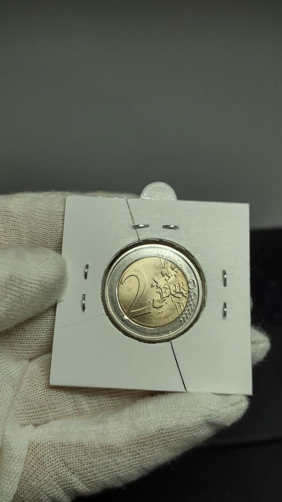 2 Euro Herdenkingsmunt met misslag - Stempeldraai, Postzegels en Munten, Munten | Europa | Euromunten, Ophalen of Verzenden, België