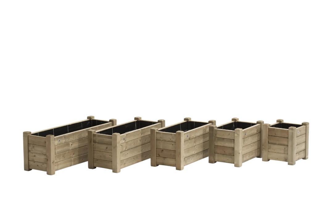 Houten Plantenbakken - Geïmpregneerd Grenen of Douglas, Ophalen, Miedema Tools, Vierkant, Nieuw