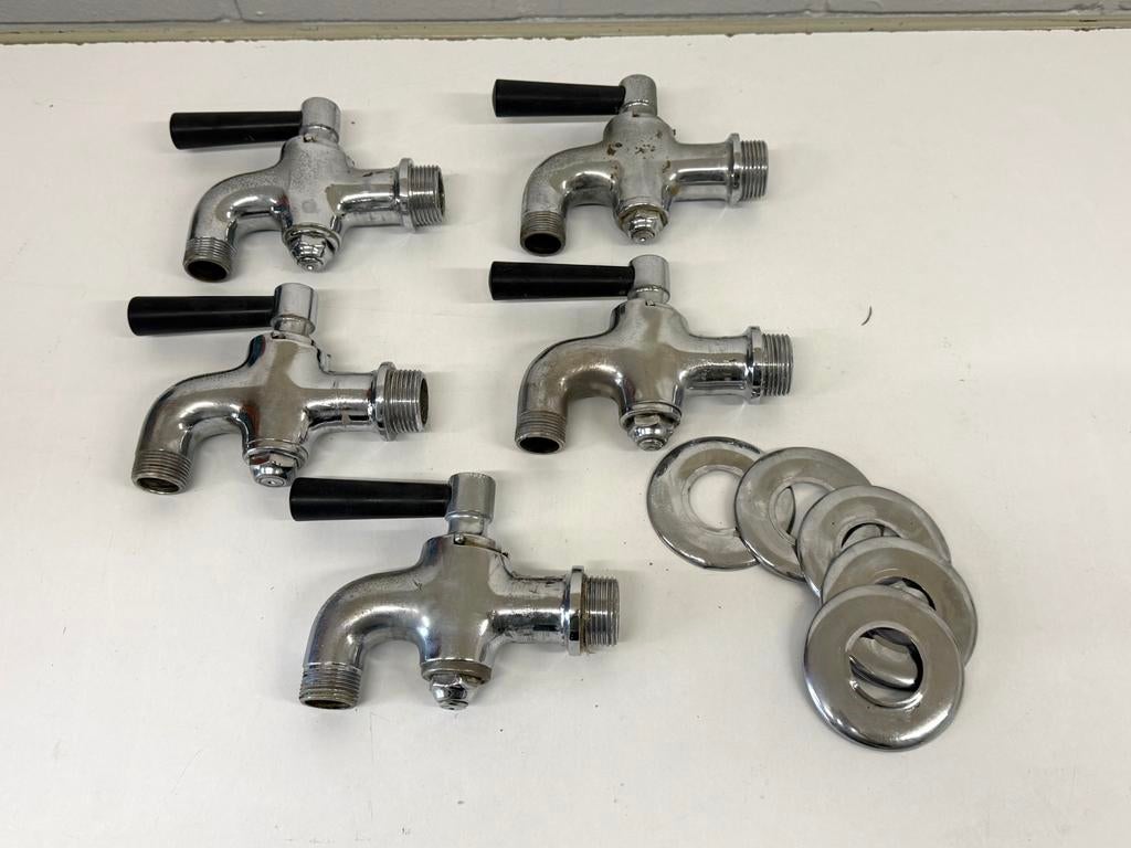 oude bronzen tap vloeistof olie kranen kraan met rozet, Antiek en Kunst, Ophalen of Verzenden