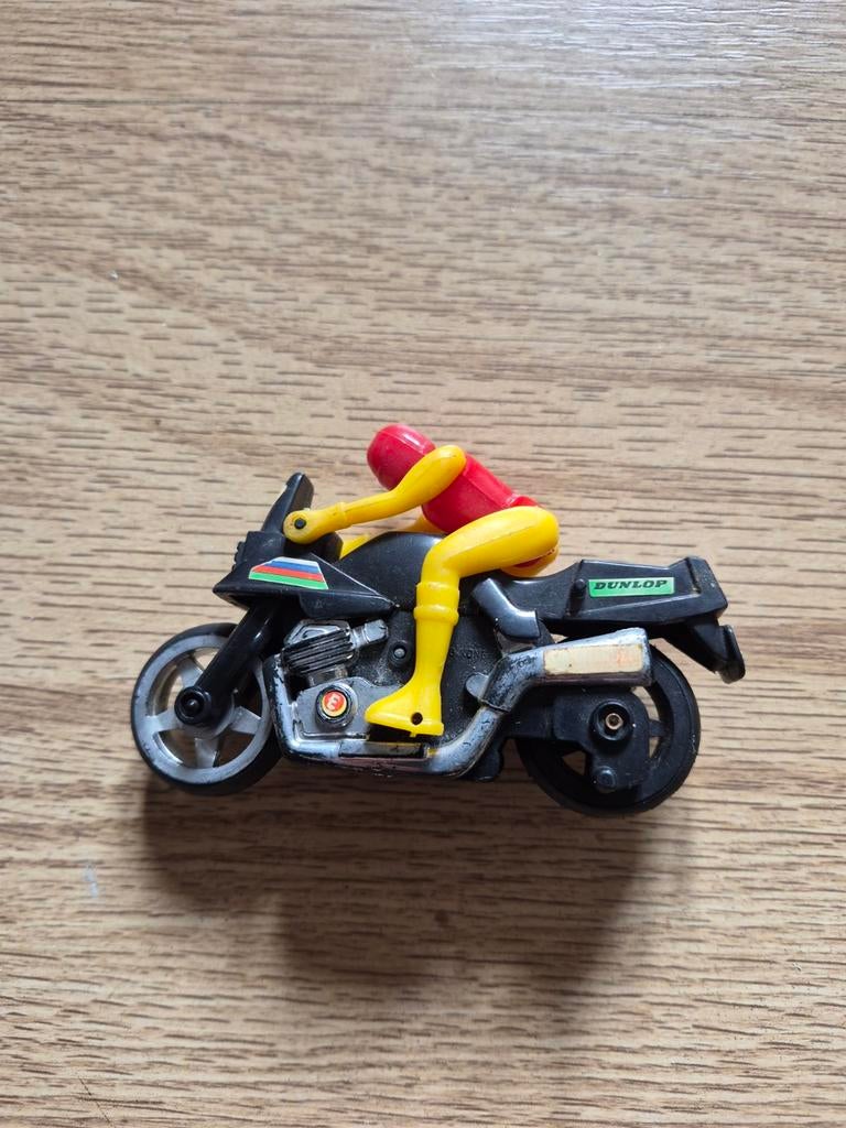 Vintage Speelgoedmotor met coureur, Kinderen en Baby's, Speelgoed | Speelgoedvoertuigen, Ophalen of Verzenden, Gebruikt