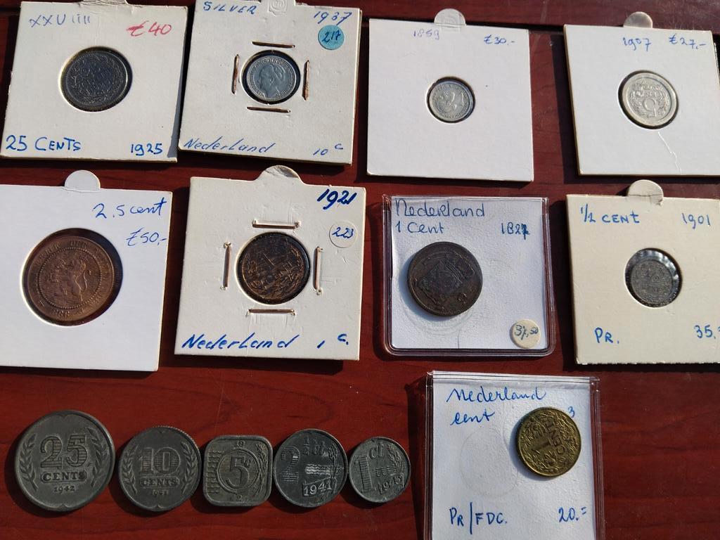 Collectie Koninkrijks munten va 1827 origineel veilingkavel, Postzegels en Munten, Munten | Nederland, Zilver, Overige waardes