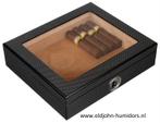 HUMIDOR – ANGELO – PREMIUM CARBON EDITION – 30 SIGAREN  h26, Verzenden, Nieuw, Tabaksdoos of Verpakking