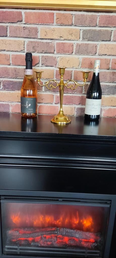 Prachtige Goudkleurige Kandelaar, Huis en Inrichting, Woonaccessoires | Kandelaars en Kaarsen, Ophalen of Verzenden, Metaal, 25 tot 50 cm