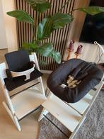 Zwarte wafel hoes Newborn stokke + kussenset tripp trapp, Ophalen of Verzenden, Nieuw, Meegroeistoel, Stoelverkleiner