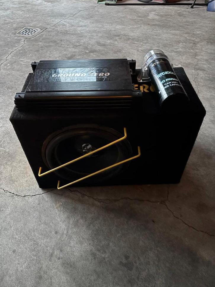 Ground Zero Subwoofer Set: Versterker, Condensator & Kabels, Auto diversen, Autoradio's, Gebruikt, Ophalen of Verzenden