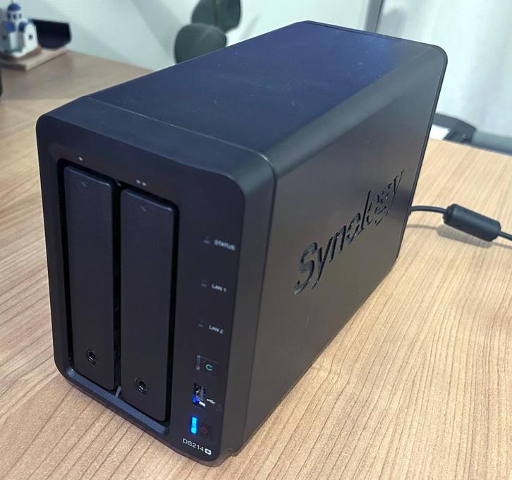 Synology DS214+ NAS (2-bay) – getest, zonder disks, Computers en Software, NAS, Gebruikt, Ophalen