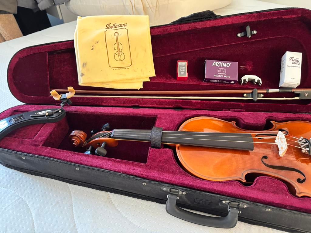 Viool Bellacura, Ophalen of Verzenden, Zo goed als nieuw, Viool, Met koffer