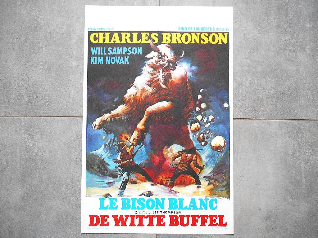 The White Buffalo - Belgische poster - Bronson, Verzamelen, Posters, Verzenden, A1 t/m A3, Film en Tv, Rechthoekig Staand