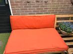 Oranje tuinkussens voor pallet, Ophalen, Gebruikt