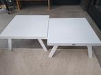 Lounge Salontafels Tuinset - Wit, Ophalen, Gebruikt, 50 tot 100 cm, Vierkant