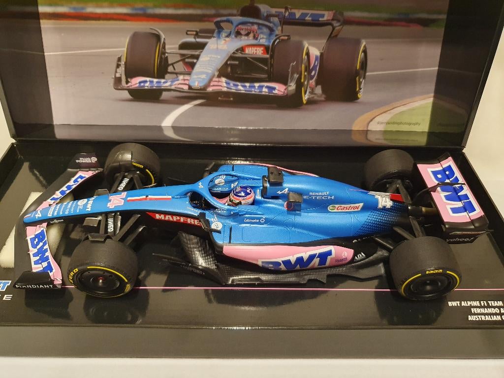 Miniature Alpine F1 A522 Fernando Alonso GP Australie 2022 – Minichamps 1/18