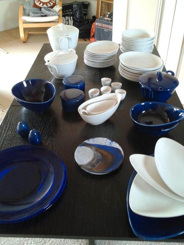 servies Rörstrand Blå End Design, Huis en Inrichting, Keuken | Servies, Zo goed als nieuw, Compleet servies, Overige stijlen, Porselein