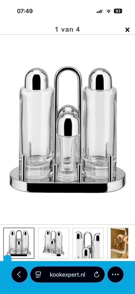 Alessi olie en azijnstel 5070, Ophalen of Verzenden, Zo goed als nieuw