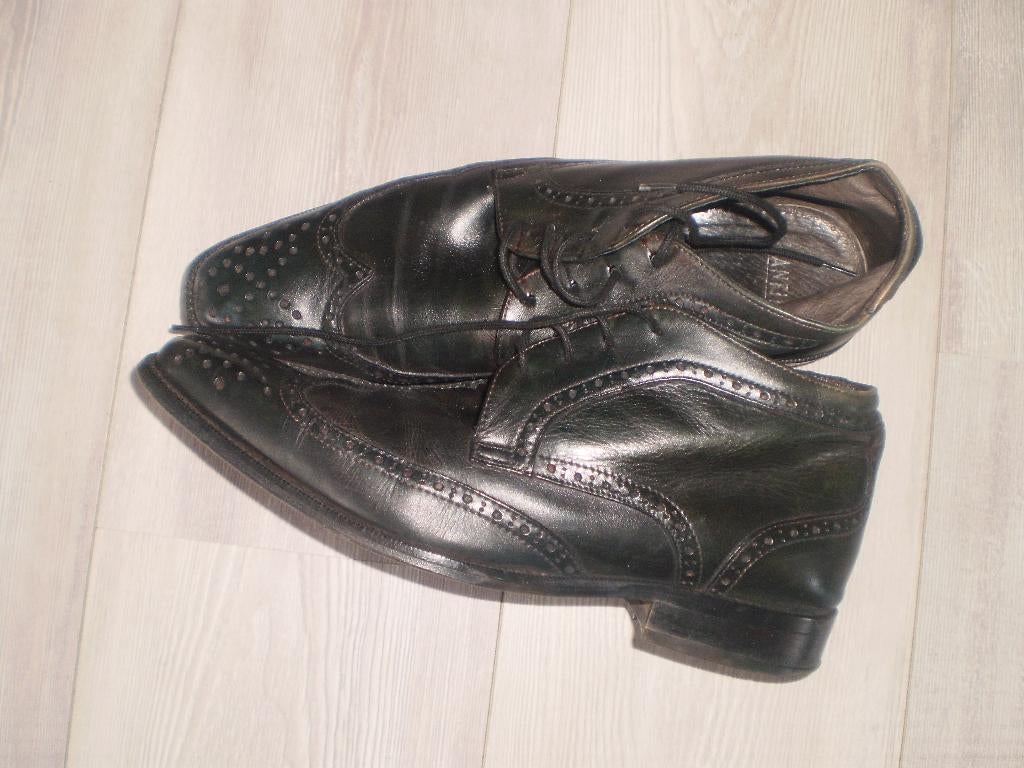 MANFIELD leren schoenen maat 43, Kleding | Heren, Schoenen, Manfield, Zwart, Ophalen of Verzenden, Gedragen