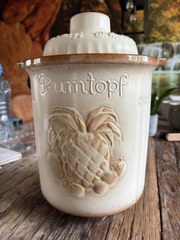 Scheurich Rumtopf 829/29 wit/beige ongebruikt in topstaat, Ophalen, Zo goed als nieuw