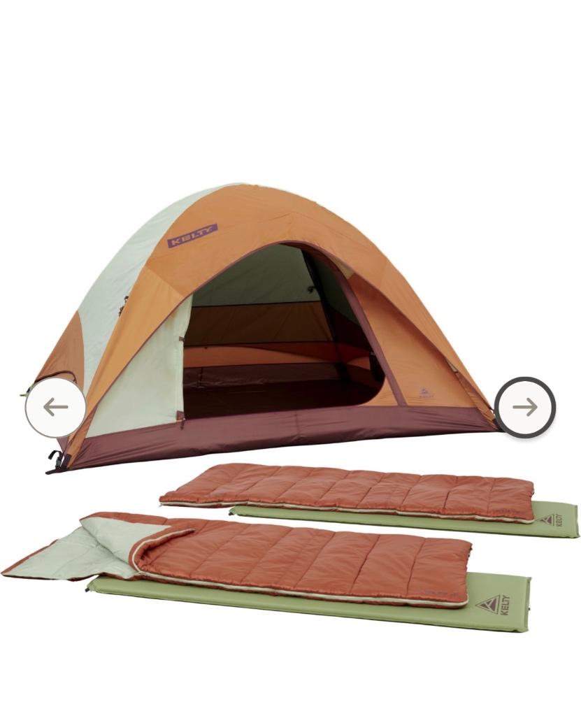 Kelty tent, 2 slaapzakken en 2 slaapmatten - gloednieuw!, Ophalen, Nieuw, Tot en met 2