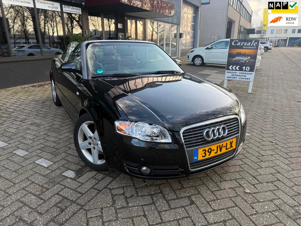 Audi A4 Cabriolet 2.4 V6 Exclusive, Auto's, Audi, Bedrijf, Te koop, A4, ABS, Airbags, Airconditioning, Centrale vergrendeling