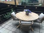 Tuinset: Tafel met 4 stoelen(incl kussens), Tuin en Terras, Tuinsets en Loungesets, Ophalen, Gebruikt, Eettafel, Tuinset