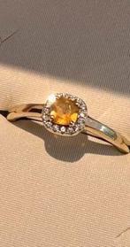 Blush 14k Gouden Ring met Citrien en Diamanten, Maat 50, Verzenden, Nieuw, Kleiner dan 17, Met edelsteen
