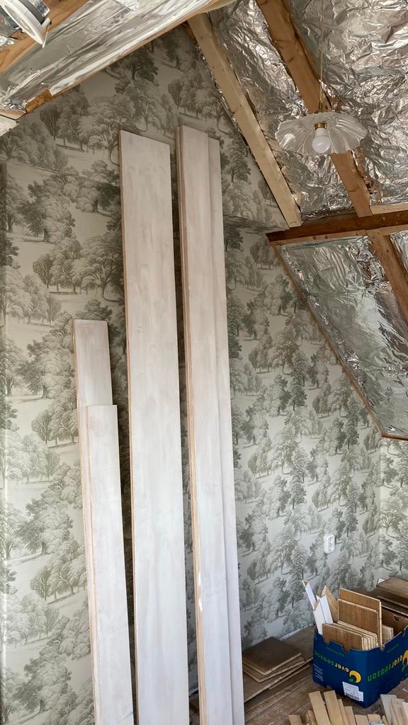 5 stukken hardhouten multiplex 18 mm dik één zijde gegeond, Doe-het-zelf en Verbouw, Platen en Panelen, Ophalen, Multiplex, Minder dan 20 mm