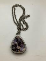 Vintage Jorgen Jensen Tinnen Ketting met Hanger, Overige materialen, Gebruikt, Overige voorstellingen, Ophalen of Verzenden