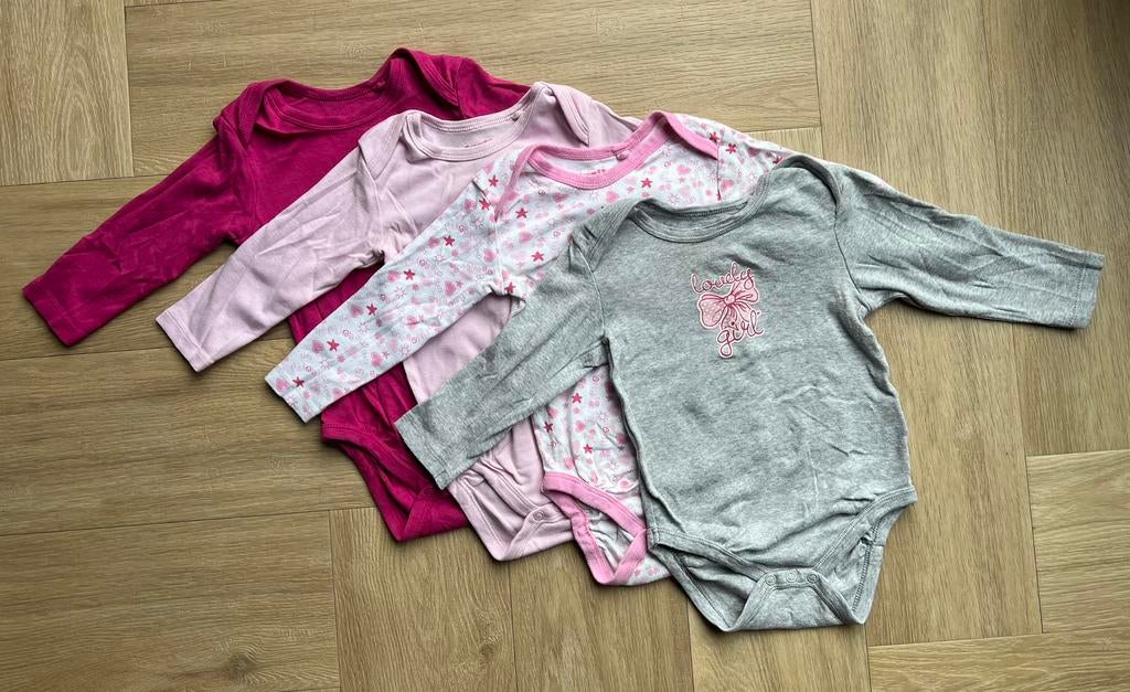 Rompers, 4x, maat 74/80, Kinderen en Baby's, Babykleding | Maat 74, Ophalen of Verzenden, Zo goed als nieuw