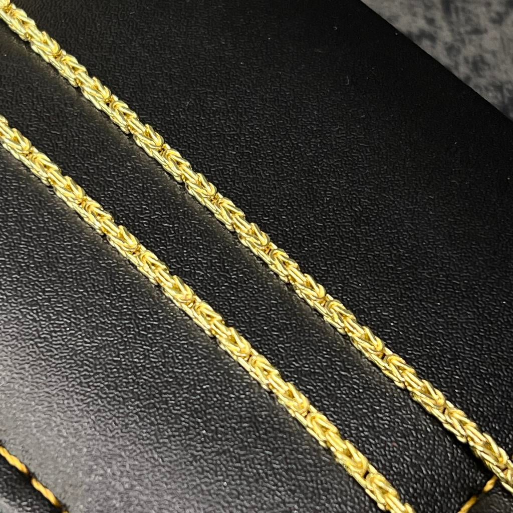 14k gouden koningsketting, Sieraden, Tassen en Uiterlijk, Kettingen, Ophalen of Verzenden, Nieuw, Goud, Goud