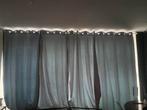 5 blauwe gordijnen, Ophalen, 100 tot 150 cm, Zo goed als nieuw, 200 cm of meer