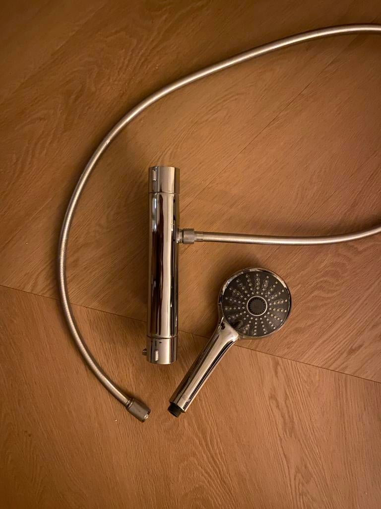 Aquazuro douche thermostaatkraan met Grohe doucheset, Ophalen of Verzenden, Gebruikt, Overige kleuren, Overige typen