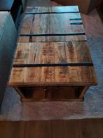 Salontafel mangohout met handige opbergruimte, Ophalen, 100 tot 150 cm, 50 tot 100 cm, Zo goed als nieuw